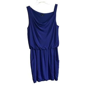 THEORY Women’s Blue Purple Mini Sleeveless Pockets Dress Size 6